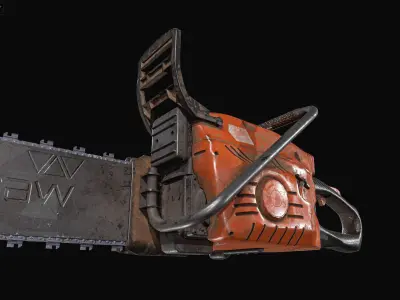 Chainsaw Low-poly 3D model shop
