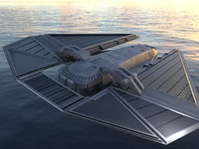  Star Wars TIE Reaper JOW POLY  Low-poly 3D model