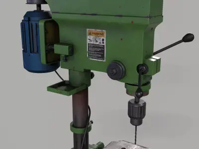 Drilling Machine  Low-poly 3D model