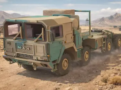 MAN CAT A1 8x8 Cargo Truck 3D print model