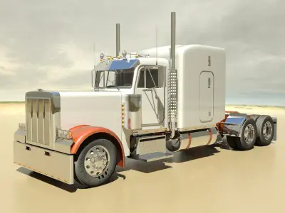 379 Conventional Semi Truck 3D model