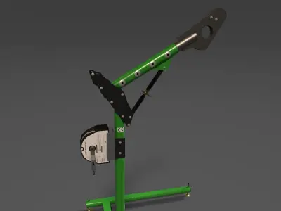 Davit crane Low-poly 3D model