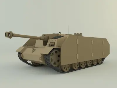 Stug III G tank military vehicle 3D model