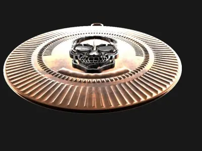skull pendant 3D print model Low-poly 3D model