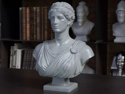 Artemis Bust Sculpture 3D Printable STL File 3D print model