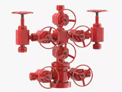 Oil Wellhead Dirty 3D model