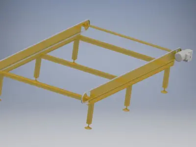 Conveyor Detail Model gantry crane 3D model