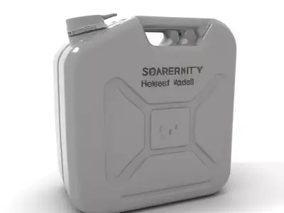 Industrial Black Jerrycan model pack Low-poly 3D model