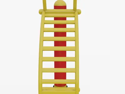Outdoor fitness Equipment back stretching stand model 3D model