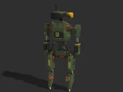 Juggernaut Humanoid Robot - Game Ready Low-poly - Animated Low-poly 3D model