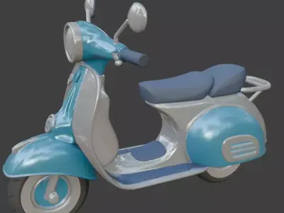Scooter 3D Model 3D model 5