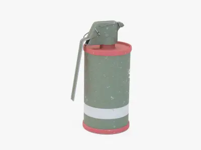 Smoke Grenade Low-poly 3D model 6