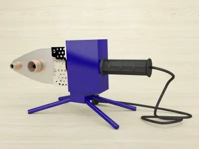 Soldering iron for PVC pipes 3D model