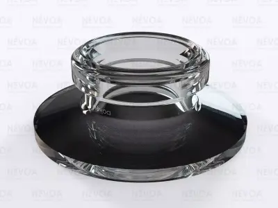 Glass finish - GME 40 03 - 13 mm - SB - Finish for snap-in pump 3D model