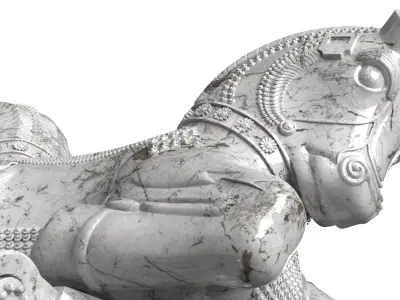 Ancient Persian Double Bull Capital 3D model