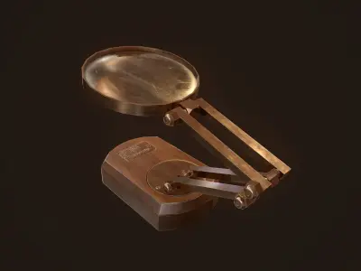 Magnifying glass - PBR Game Ready Low-poly 3D model