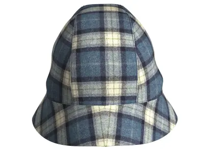 Check Bucket Hat 3D model