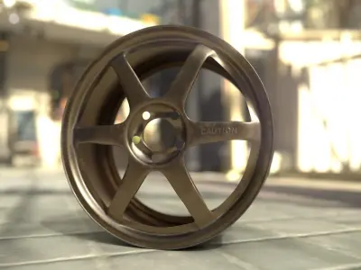 Volk car rims - multiple looks Low-poly 3D model