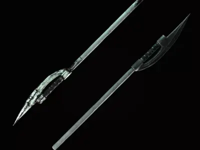 Nata-Naginata Mark III Low-poly 3D model
