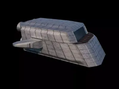 Space Cruiser Free low-poly 3D model