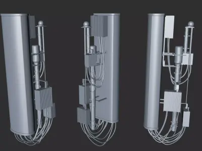 4G 5G Network Cell Transmitter Tower 3D model