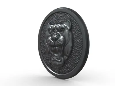 Jaguar Logo 3D model by 3dlogoman
