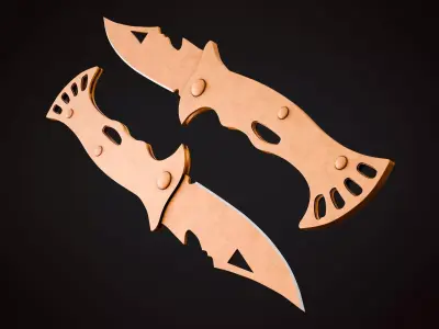 Knife 3 F Low-poly 3D model