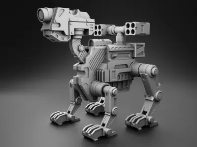 Robot tank 3D Print model 3D print model by doub1e-t1me from CGTrader