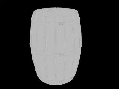 medieval Barrel Low-poly 3D model purchase