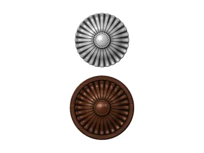 Round antique rosette 3D print model