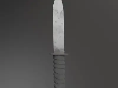 Military Combat Knife Low-poly Low-poly 3D model