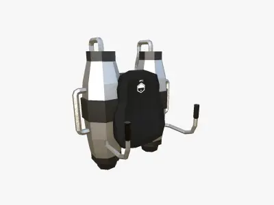 Jetpack Low Poly J05 - SciFi Character Design Low-poly 3D model