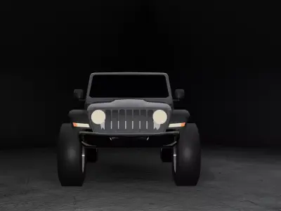 Stylized Jeep Gladiator - Game Ready Low-poly 3D model