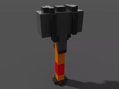 Hammer lego brick Low-poly 3D model