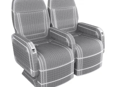 airplane seat of VIP class  3D model