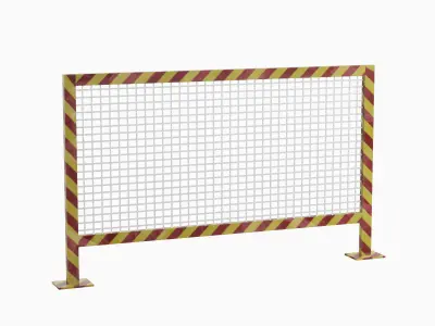 Road Barricade C 02 Low-poly 3D model