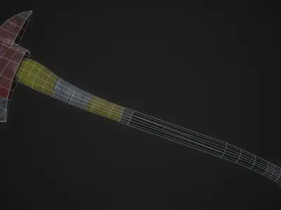 Fire Axe Low-poly 3D model get