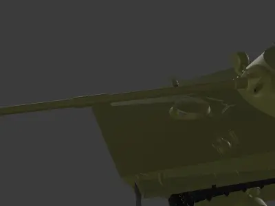 Object 906 - Low-poly USSR Battle Tank 3D model