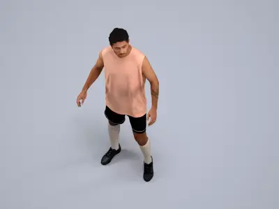 00535Levi008 - Adult Caucasian man exercising in athletic wear 3D model