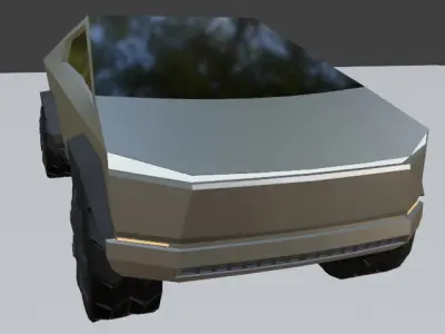 Tesla model Free low-poly 3D model