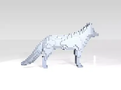 Fox Voxel 3D model