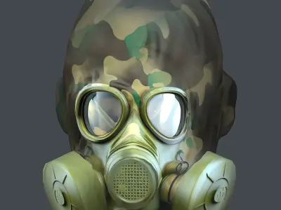 Helmet 3d model military combat Military Low-poly Low-poly 3D model 21