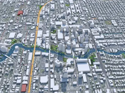 Fort Lauderdale City in Florida 3D model