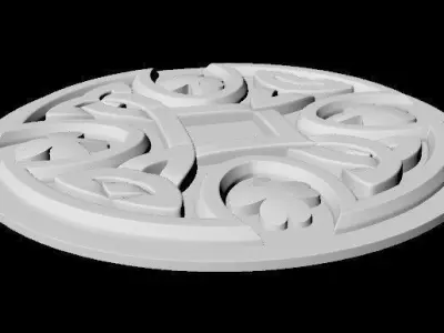 Central decor ornament for furniture Free 3D model 25