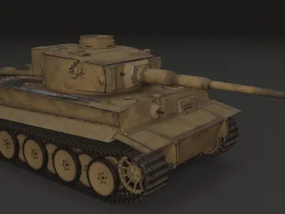 Tiger tank panzer VI ausf H 3D model