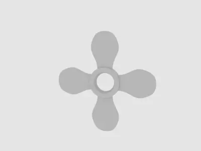 Fanfan propeller blades Low-poly 3D model