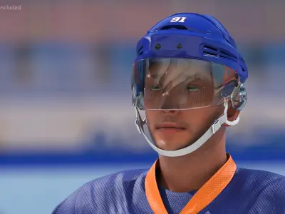 Blue Hockey Helmet 3D model