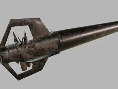 Torpedo bomb Low-poly 3D model