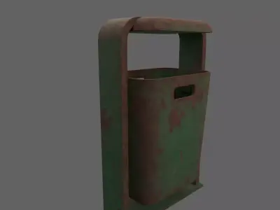 Trash bin Free low-poly 3D model purchase