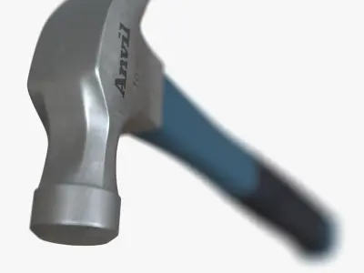 Hammer tool with handle 3D model